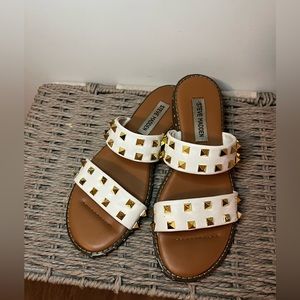 Steven Madden gold studded sandals